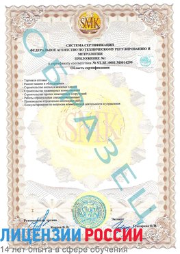Образец сертификата соответствия (приложение) Отрадное Сертификат ISO 14001
